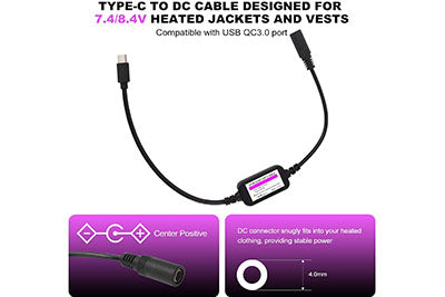 Upgrade Your Heated Gear Experience with Smarkey's Heated Jacket 5V Step-Up 9V Adapter Cable