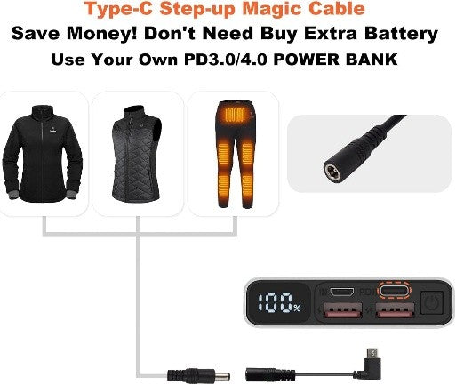 Heated Apparel Battery Not Lasting? Double Your Runtime with This 9V Heated Jacket Battery Step-up Adapter