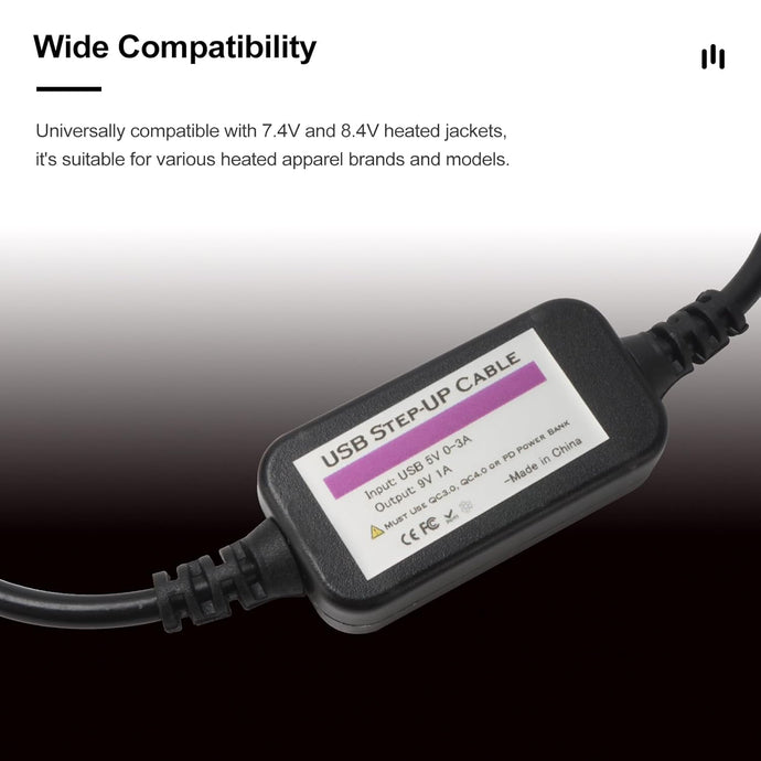 Step-Up Adapter Cable: Charge Your 8.4V Heated Gear Anywhere