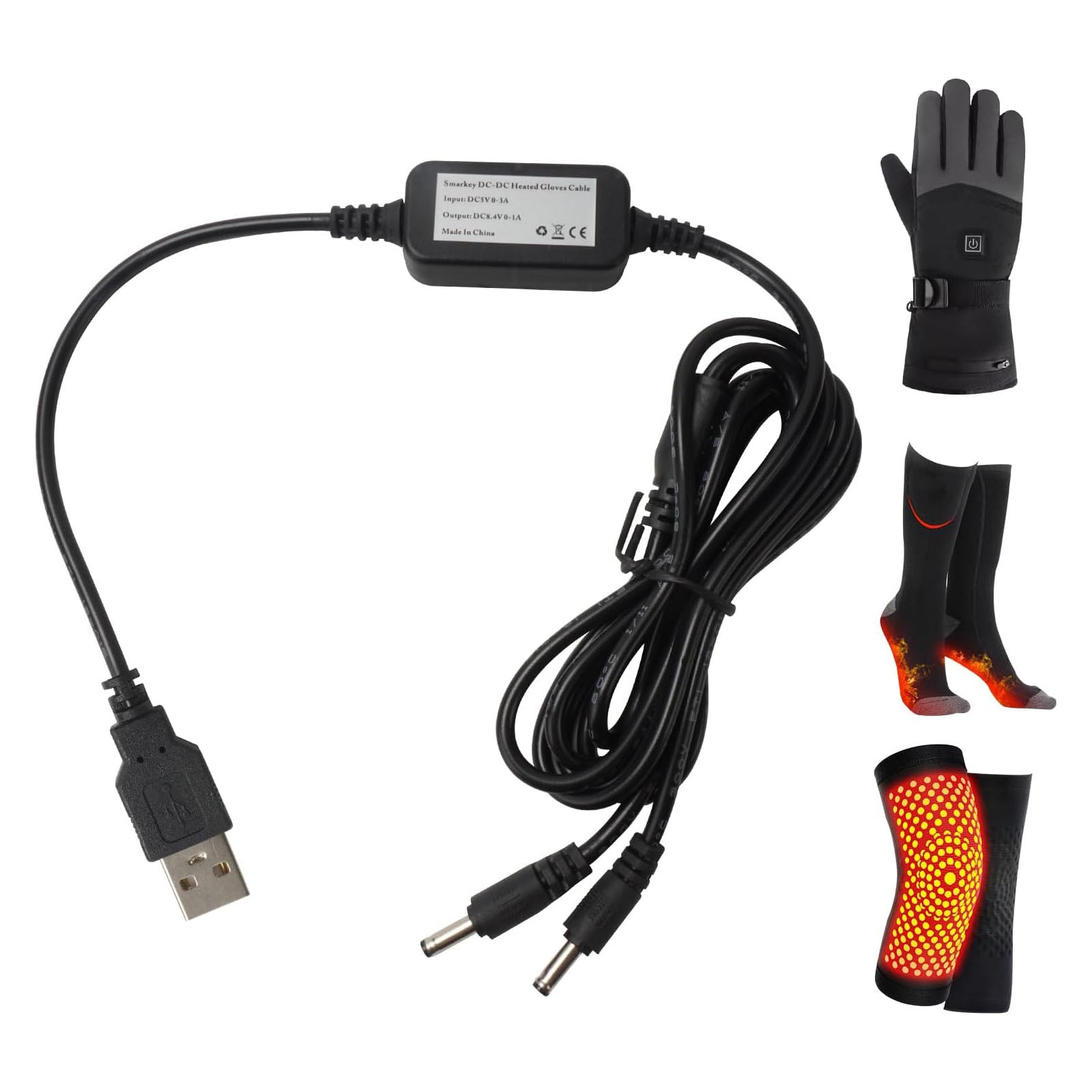 Smarkey 8.4v Heated Glove Charger for Insole Socks Jacket Battery Charging - Battery Heated Jacket
