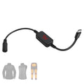 Smarkey 9V Heated Jacket Battery Step-Up Adapter Charger Cable TypeC to DC for 7.4V 8.4V Heated Jackets - Battery Heated Jacket