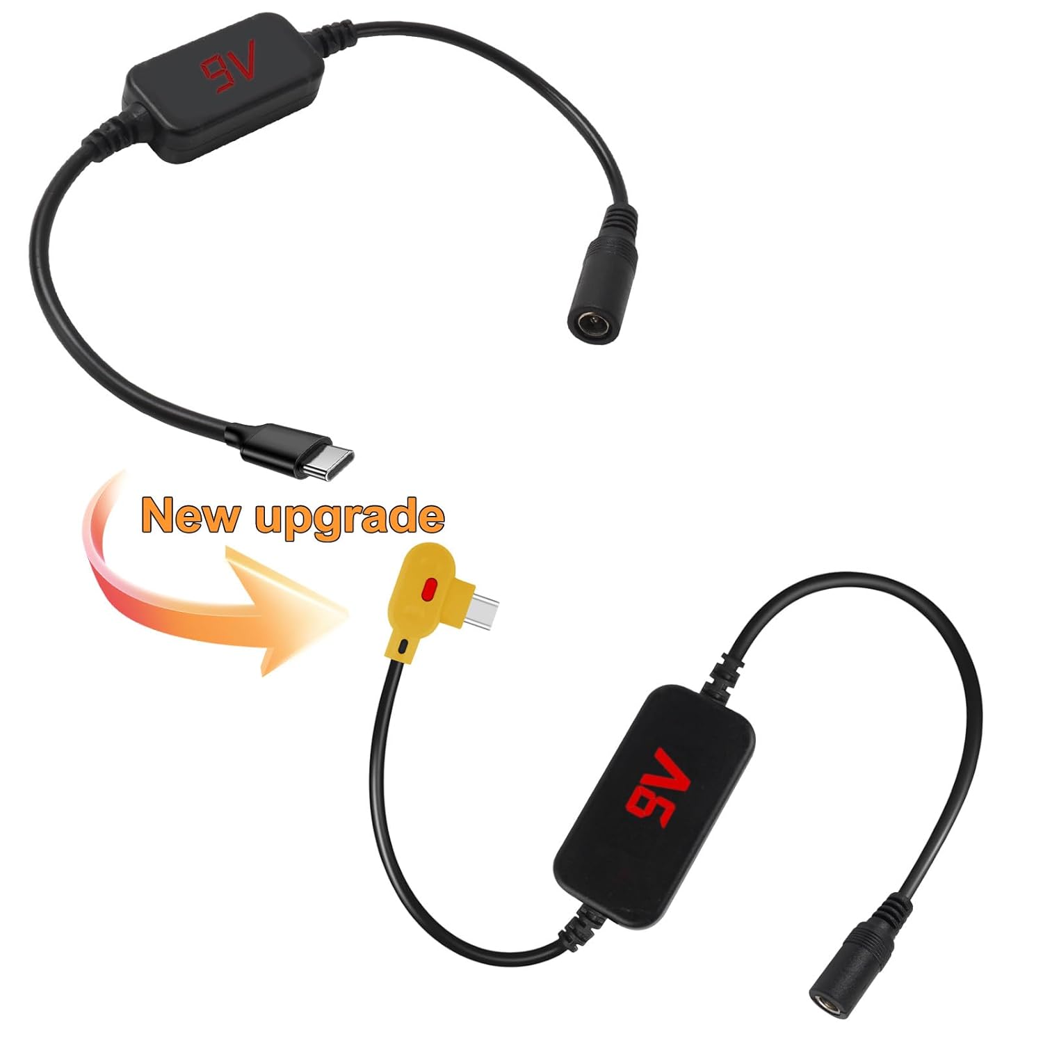 Smarkey 9V Heated Jacket Battery Step-Up Adapter Charger Cable TypeC to DC for 7.4V 8.4V Heated Jackets - Battery Heated Jacket