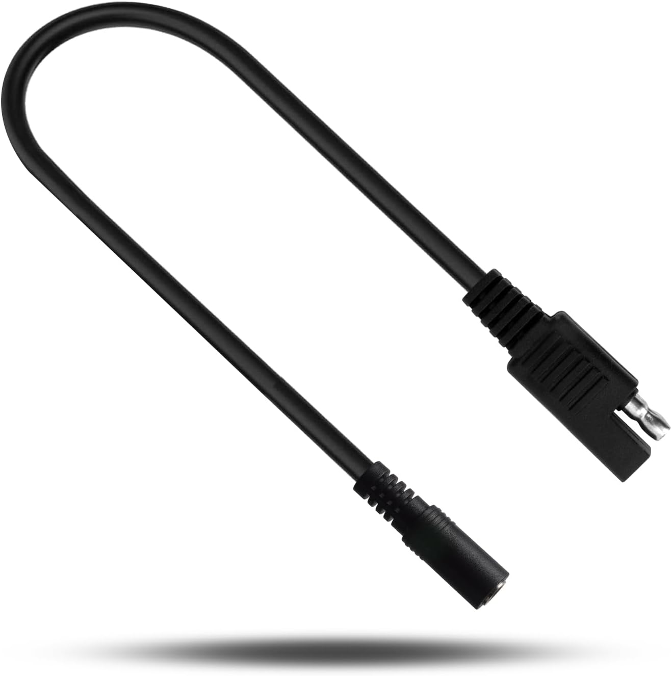 Smarkey Heated Jacket Adapter Charger Cable for Motorcycle Snowmobiles, Heated Gear Battery Connector Cable for Harley Davidson Heated Apparel, Heated Garments, Heated Vest (SAE to DC Female) - Battery Heated Jacket