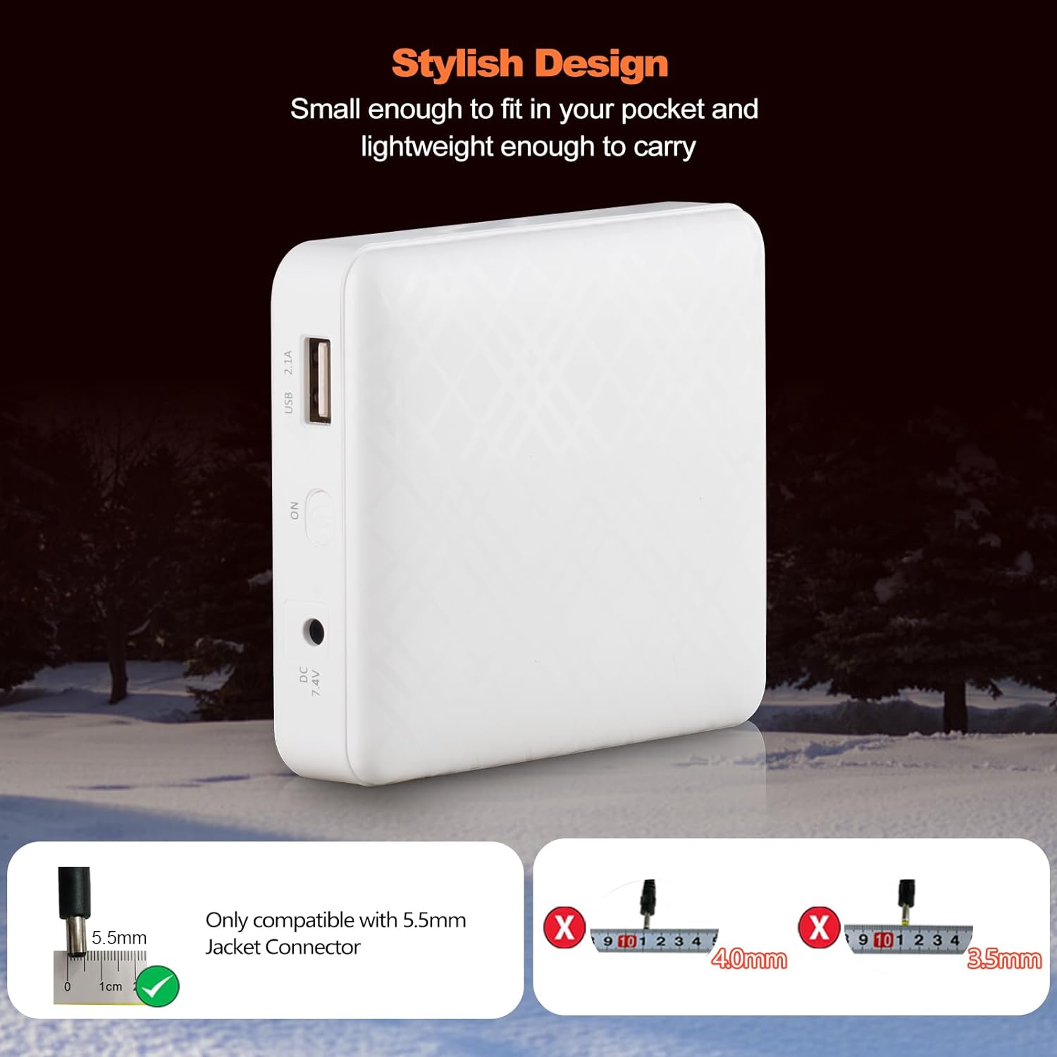 12v 3200mAh Heated Jacket Battery