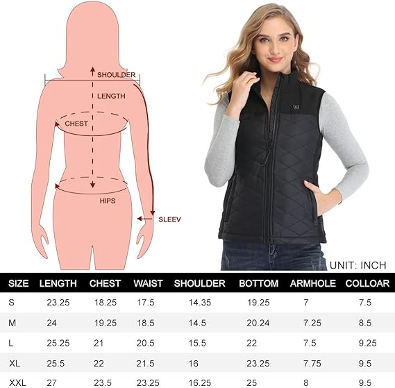 Smarkey Women's Battery Heated Jacket with 1pc 5000mah and Charger - Battery Heated Jacket