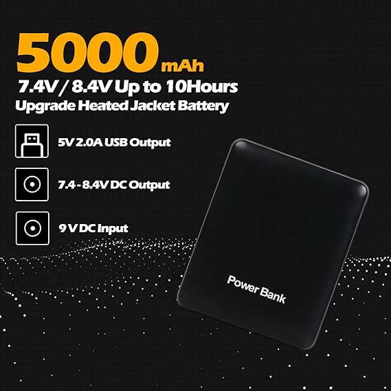 Smarkey Men's Heated Vest with Battery Pack 7.4V, Electric Warming Gear washable Winter Heating Vest - Battery Heated Jacket