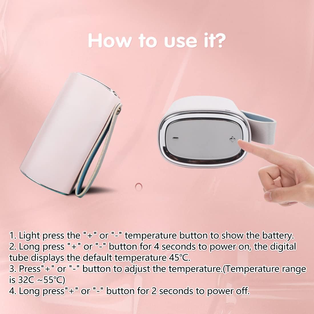 Smarkey Rechargeable Hand Warmer Electric Handwarmers Hot Pocket Warmer Portable Heating Battery 10000mAh USB Heated Jacket Battery Power Bank Winter Gift for Women - Battery Heated Jacket