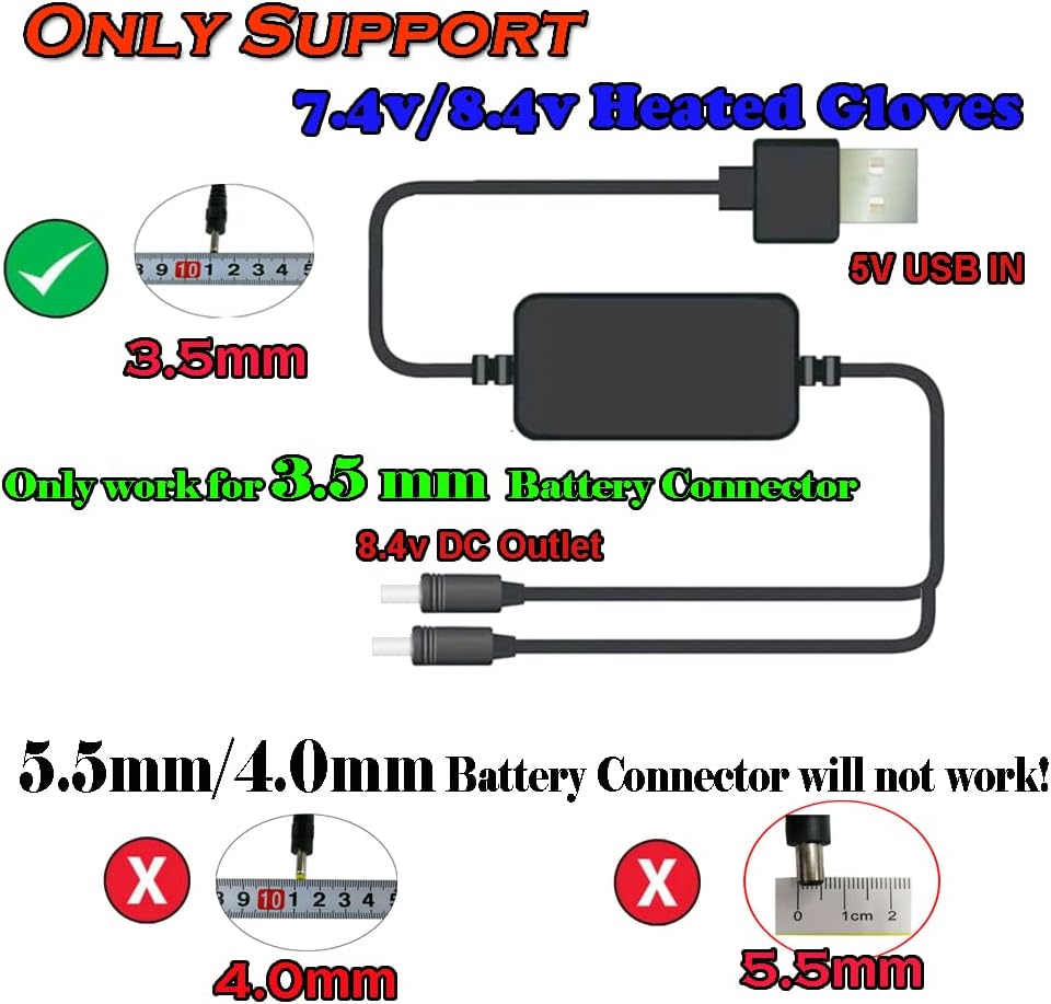 Smarkey 8.4v Heated Glove Charger for Insole Socks Jacket Battery Charging - Battery Heated Jacket