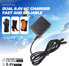 Charger l&#39;image dans la galerie, Smarkey 8.4V Heated Gloves Charger, Heated Glove Adapter, Heated Mittens, Heated Insoles Dual Port Cable for Heated Gloves Battery Charging