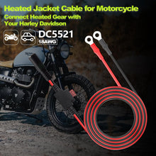 将图片加载到图库查看器，Smarkey Motorcycle Heat Jacket Adapter Charger Compatible with Snowmobiles Heat Gear Cable Milwaukee, M12, Dewalt, Makita, Snap-on, Metabo, Craftsman, AEG, Harley-Davidson(DC 5521 to O Ring)