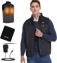Charger l&#39;image dans la galerie, Smarkey Men&#39;s Heated Vest with Battery Pack 7.4V, Electric Warming Gear washable Winter Heating Vest