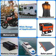 将图片加载到图库查看器，Smarkey Heated Jacket Adapter Charger Cable for Motorcycle Snowmobiles, Heated Gear Battery Connector Cable for Harley Davidson Heated Apparel, Heated Garments, Heated Vest (SAE to DC Female)