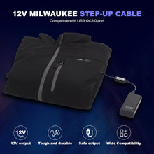 Charger l&#39;image dans la galerie, Smarkey Heated Jacket Adapter Charger TypeC Voltage Step-Up Cable 5V step-up 12V for Milwaukee, M12, Dewalt, Makita, Snap-on, Metabo, Craftsman, AEG (Only Support PD Power Bank)