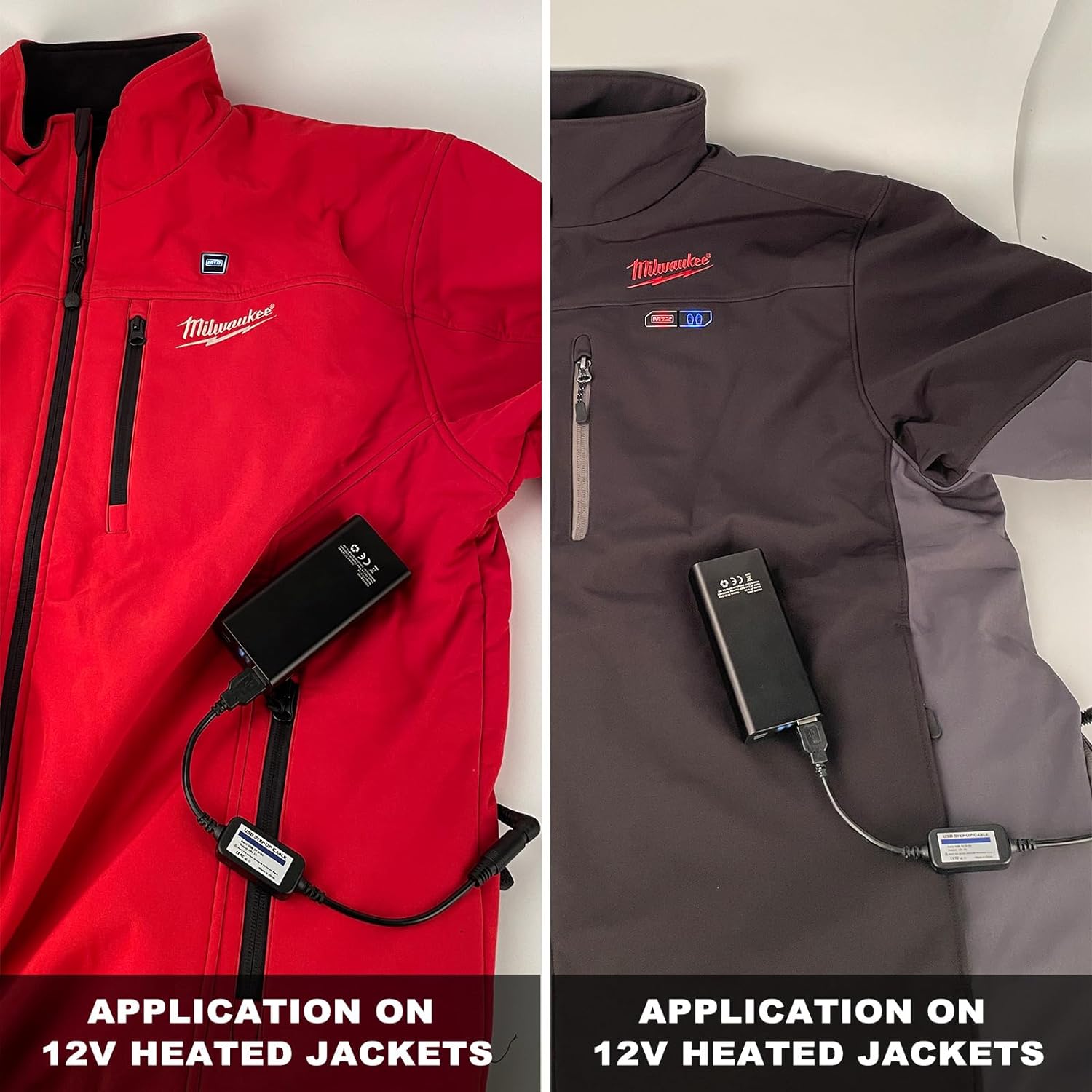 Smarkey Heated Jacket Adapter Charger USB Plug Cable for Milwaukee - Battery Heated Jacket