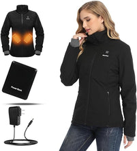 Charger l&#39;image dans la galerie, Smarkey Women Heated Jacket With 1pc 4400mAh Battery And Charger For Winter Outdoor Wear