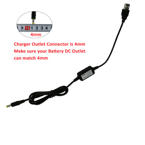 Smarkey 8.4v Heated Jacket Battery Adapter Charger USB Cable (4.0mm Connector)