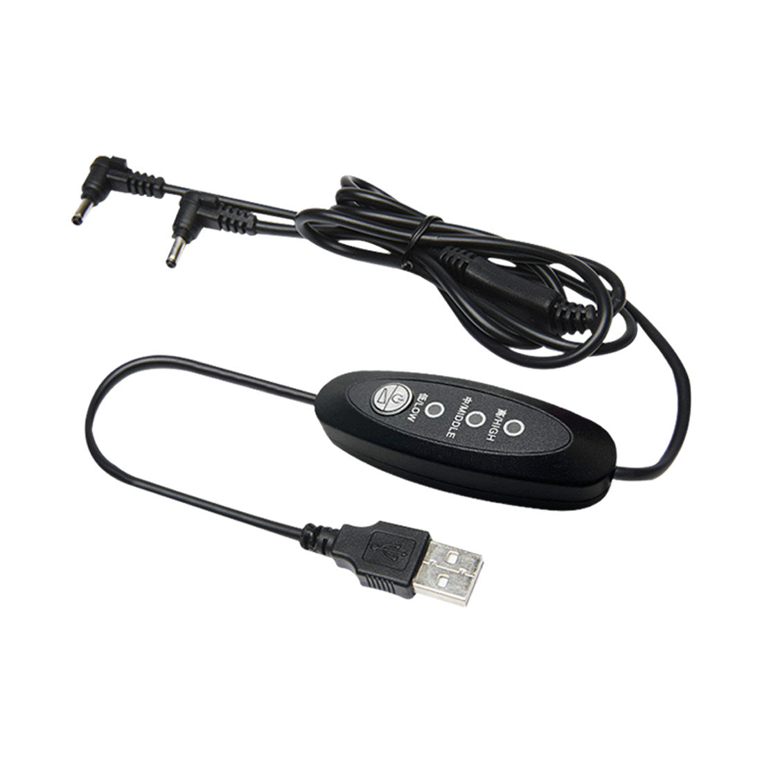USB-DC 3 level control cable for cooling fan jacket - Battery Heated Jacket
