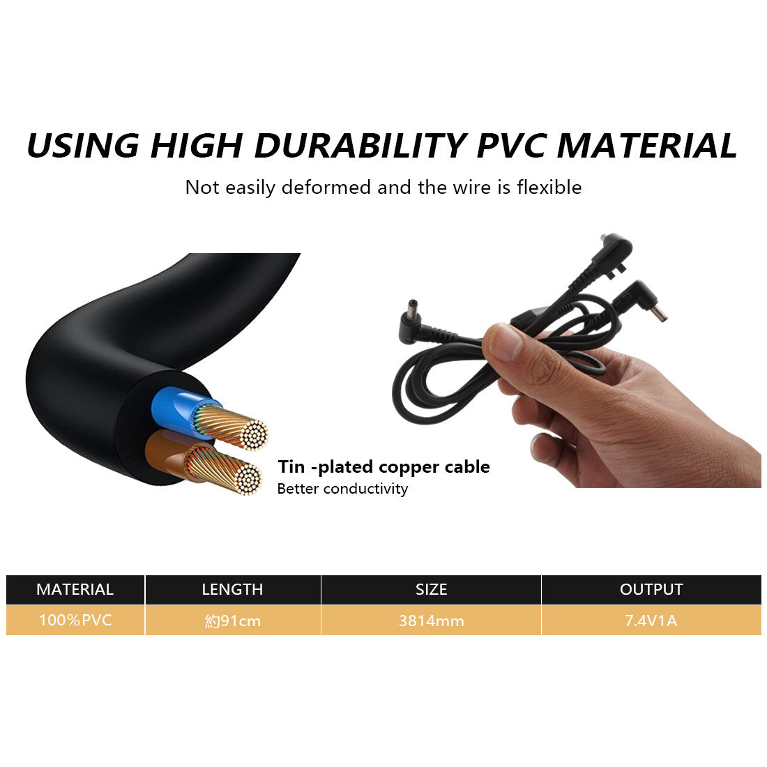DC cable connector between fan and power bank