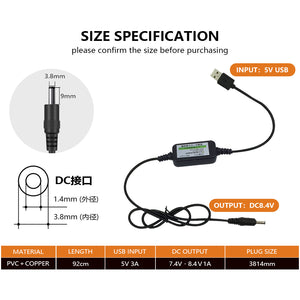 USB boost adapter charging cord DC power supply cable
